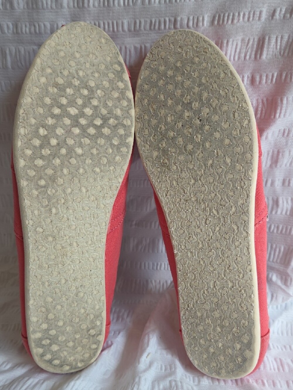 TOMS Classic Canvas Alpargata Slip-Ons Coral Pink Women's Size 10 - Picture 8 of 11